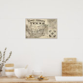 Route naar Texas Poster (Keuken)