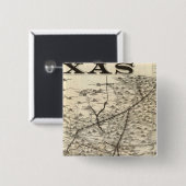 Route naar Texas Vierkante Button 5,1 Cm (Voorkant /achterkant)