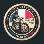 Route Napoleon Frankrijk | | Motorfiets Magneet<br><div class="desc">Route Napoleon gedaan in een ,  verontruste stijl embleem. Het is een beroemde weg die de route volgt van Napoleon in zijn ontsnapping uit 1815 van Elba naar Grenoble.</div>