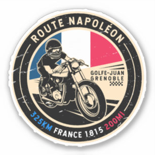 Route Napoleon Frankrijk     Motorfiets Sticker