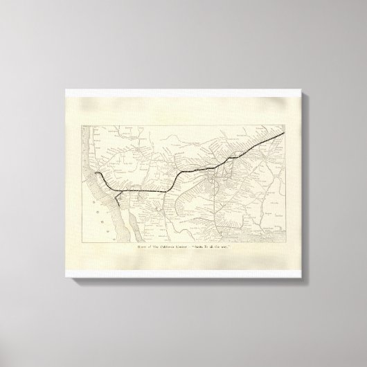 Route of the California Limited Canvas Afdruk (Voorkant)