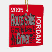 Route Sales Driver Buitengewoon Custom Keramisch Ornament (Rechts)