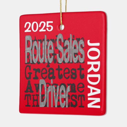Route Sales Driver Buitengewoon Custom Keramisch Ornament (Links)