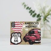  route US 66 Briefkaart (Staand voorkant)