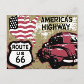 route US 66 Briefkaart (Voorkant)
