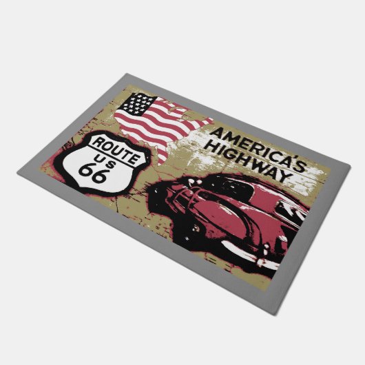 Route US 66 Deurmat (Schuin)