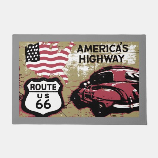 Route US 66 Deurmat (Voorkant)