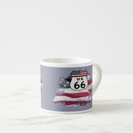  route US 66 Espresso Kop (Voorkant rechts)