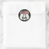 Route US 66 Ronde Sticker (Tas)