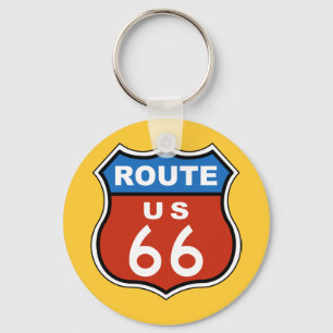 Route US 66 Sign Sleutelhanger