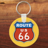 Route US 66 Sign Sleutelhanger (Voorkant)