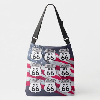 Route US 66 Signs Crossbody Tas