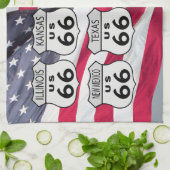 Route US 66 States Theedoek (Gevouwen)
