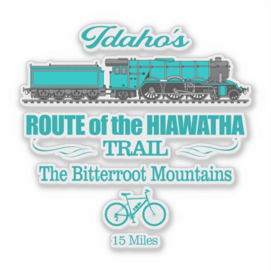 Route van de Hiawatha (RT2) Sticker (Voorkant)