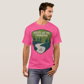  route van de Hiawatha Trail bergwandeling T-shirt (Voorkant volledig)
