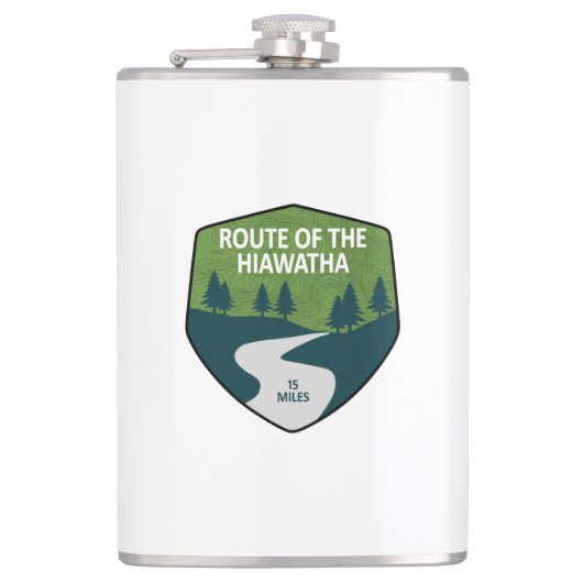 route van het hiawatha-spoor heupfles (Voorkant)