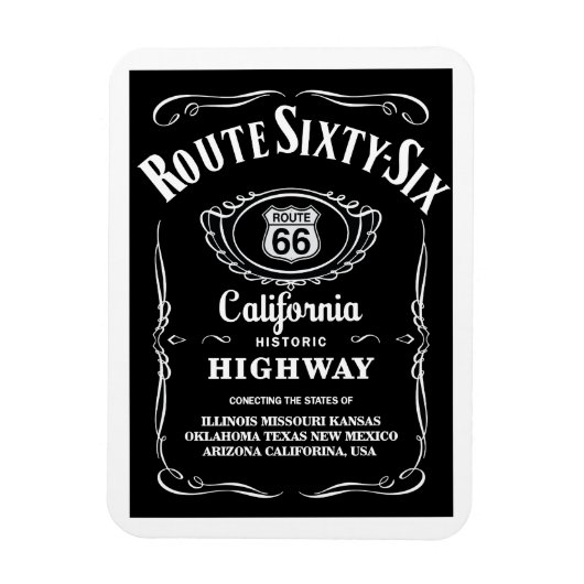 Route Zesenzestig Zwart Label Magneet (Verticaal)