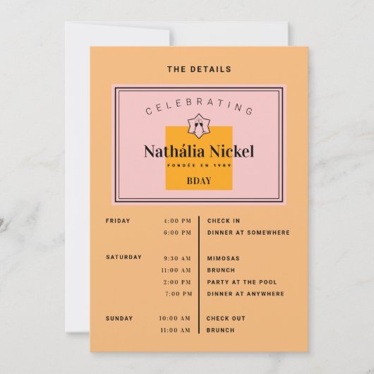 Routebeschrijving Champagne Toast Kaart (Voorkant)