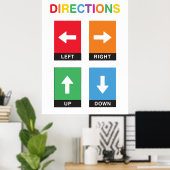 Routebeschrijving Classroom Educatief Poster (Thuiskantoor)