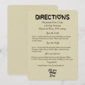  routebeschrijving Details Tan Black Wedding Love Kaart (Voorkant / Achterkant)