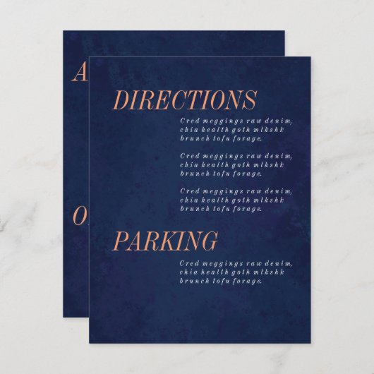 Routebeschrijving Kaart, Informatie, Trouwset Informatiekaartje (Voorkant / Achterkant)