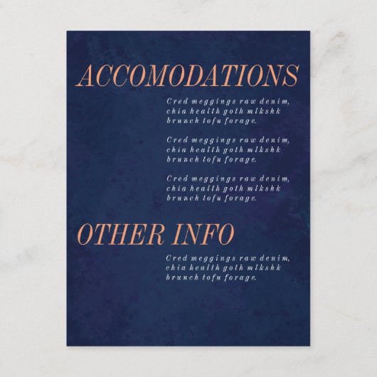 Routebeschrijving Kaart, Informatie, Trouwset Informatiekaartje (Achterkant)