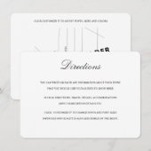 Routebeschrijving Kaart met Kaart in Zwart & Wit (Voorkant / Achterkant)