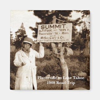 Routebeschrijving Placerville naar Lake Tahoe 1908 Magneet