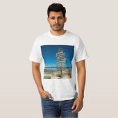 Routebord Caribische eilanden T-shirt (Voorkant volledig)