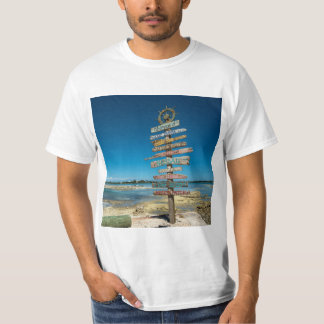 Routebord Caribische eilanden T-shirt