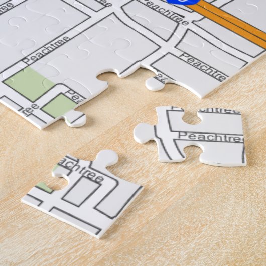 Routekaart Atlanta Peachtree Legpuzzel (Zijkant)