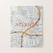 Routekaart Atlanta Peachtree Legpuzzel (Verticaal)