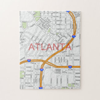 Routekaart Atlanta Peachtree Legpuzzel