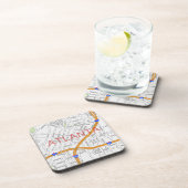 Routekaart Atlanta Peachtree Onderzetter (Rechterzijde)