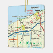  routekaart Genève Ohio Keramisch Ornament (Links)