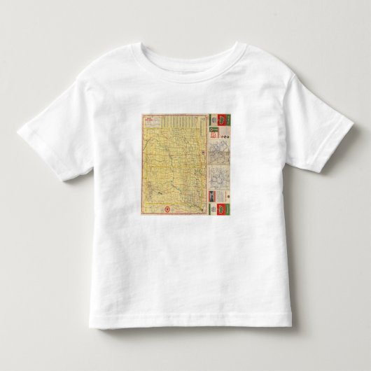 Routekaart N & S Dakota Kinder Shirts (Voorkant)