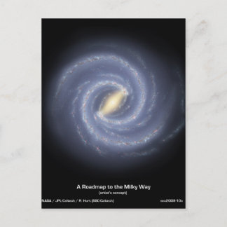 Routekaart naar onze Melkweg Briefkaart