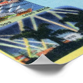 Routekaart naar Zuidelijke CA Romantic Highways Poster (Hoek)