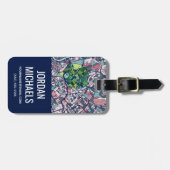 Routekaart Rome Italië Bagagelabel (Voorkant horizontaal)