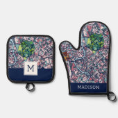 Routekaart Rome Italië Ovenwant & Pannenlap Set (Voorkant)