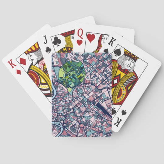 Routekaart Rome Italië Pokerkaarten (Achterkant)