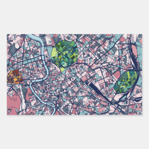 Routekaart Rome Italië Rechthoekige Sticker