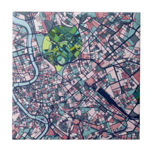 Routekaart Rome Italië Tegeltje