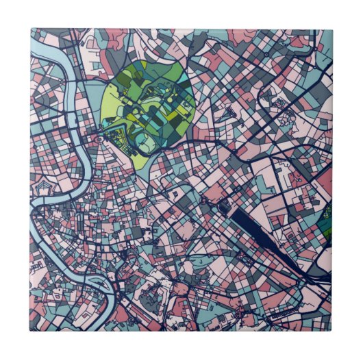 Routekaart Rome Italië Tegeltje (Voorkant)