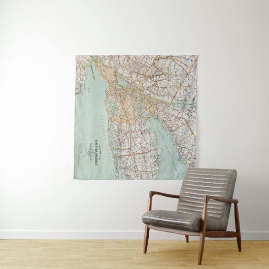  routekaart van de New York District Gallery Wandkleed (In Situ (horizontaal))