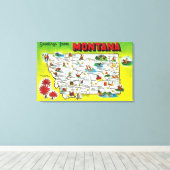 Routekaart van de staat, groeten van canvas afdruk (Insitu (Houten vloer))