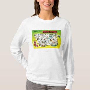 Routekaart van de staat, groeten van t-shirt