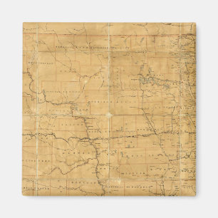 Routekaart van het gebied Dakota na de vlucht Magneet