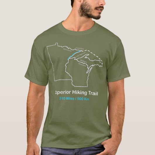 Routekaart van het superieure wandelpad t-shirt (Voorkant)