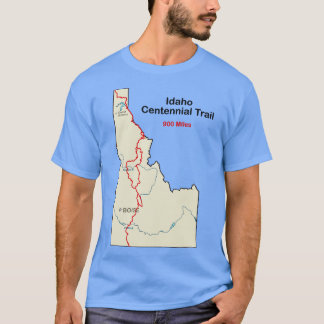 Routekaart van Idaho Centennial Trail TShirt